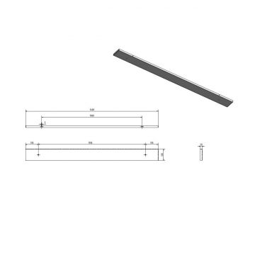 Plafondplatte 140x12x2cm